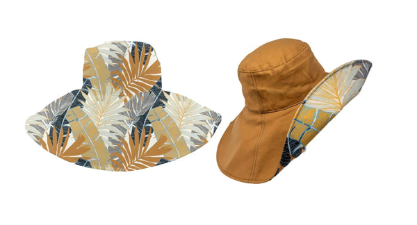 Reversible Wide Brim Resort Hat