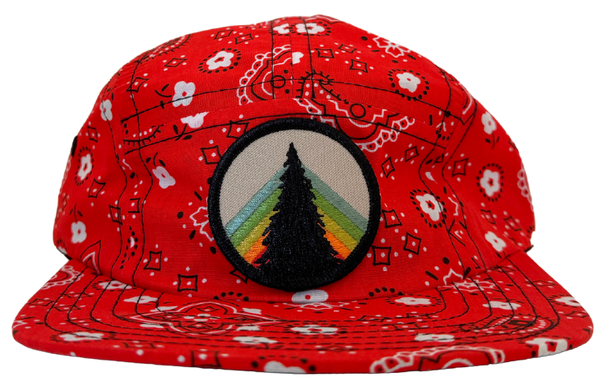 Redmond Five Panel Bandana Camp Cap / Rainbow Tree Patch