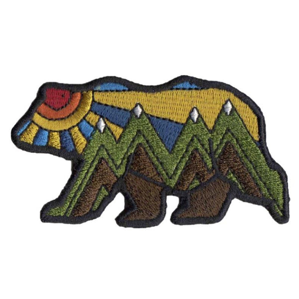 Bear Embroidered Patch with Heat Seal Backing